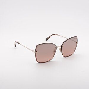 Tom Ford Nickie-02 FT1107 28U Sunglasses Gold Butterfly Frame, Bordeaux Lenses